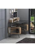 Lagomood I?rony Plus Çalışma Masası Antrasit Meşe - 3