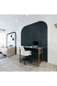 Lagomood Zenith Çalışma Masası Kitaplık Takım 120cm Antrasit Ceviz - 2