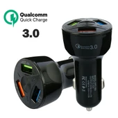 3 Usb Qualcomm Quick QC 3.0 7A Hızlı Araç Şarj Aleti Cihazı - 6