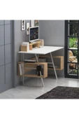 Lagomood I?rony Plus Çalışma Masası Beyaz Meşe - 3