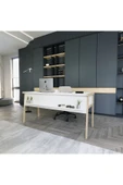 Lagomood Zenith Ofis Masa Takımı Beyaz Meşe - 3