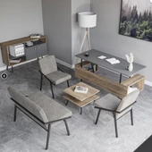 Lagomood İrony Ofis Koltuk Takımı Antrasit thumbnail 1