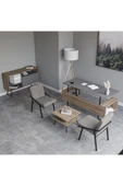 Lagomood İrony Maxi İki Koltuklu Ofis Takım Antrasit Ceviz - 1