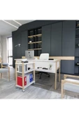 Lagomood Zenith Kitaplık Beyaz Meşe - 3