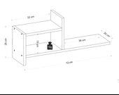 Lagomood Hisar Plus Duvar Rafı Antrasit Ceviz thumbnail 5