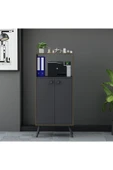 Lagomood Rasha Ofis Dolabı Antrasit Ceviz - 3
