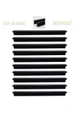 Fulya Alüminyum Metal Lüks Modern Mobilya Çekmece Mutfak Dolabı Kulpu Siyah 96mm (10 Adet) - 1