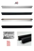 Fulya Alüminyum Metal Lüks Modern Mobilya Çekmece Mutfak Dolabı Kulpu Siyah 96mm (10 Adet) - 3