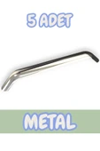 Eko Kumru Alüminyum Metal Lüks Modern Mobilya Çekmece Mutfak Dolabı Kulpu Krom 192mm (5 Adet) - 1