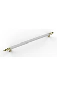 Tuana Rustik Alüminyum Metal Lüks Modern Mobilya Çekmece Mutfak Dolabı Kulpu Beyaz-Gold 96mm (10 Adet) - 5