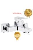 Kare Siera Üçlü Set (BANYO-LAVABO-EVYE) Duş Seti Krom - 5