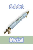 Polimer Lavanta Kulp Lüks Modern Mobilya Çekmece Vestiyer Mutfak Dolabı Kulpu 128mm (5 Adet) - 1