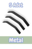 Eko Şahin Alüminyum Metal Lüks Modern Mobilya Çekmece Mutfak Dolabı Kulpu Siyah 224mm (5 Adet) - 1