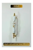 Polimer Zeytindalı Kulp Lüks Modern Mobilya Çekmece Vestiyer Mutfak Dolabı Kulpu 128mm (10 Adet) - 3
