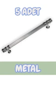 Çizgili Nesli Alüminyum Metal Lüks Modern Mobilya Çekmece Mutfak Dolabı Kulpu Krom 192mm (5 Adet) - 1