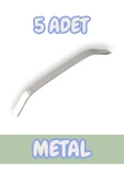 Şahin Alüminyum Metal Lüks Modern Mobilya Çekmece Mutfak Dolabı Kulpu İnox 128mm (5 Adet) - 1