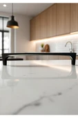 Saray Ağır Alüminyum Metal Lüks Modern Mobilya Çekmece Mutfak Dolabı Kulpu Siyah 160mm (5 Adet) - 4