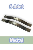 Gülcem Klas Alüminyum Metal Lüks Modern Mobilya Çekmece Mutfak Dolabı Kulpu İnox-Krom 192mm (5 Adet) - 1