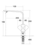 Kare Siera Mix Lavabo Bataryası Kısa Borulu - 2