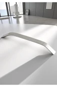 Şahin Alüminyum Metal Lüks Modern Mobilya Çekmece Mutfak Dolabı Kulpu İnox 128mm (5 Adet) - 5