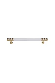 Nesli Alüminyum Metal Lüks Modern Mobilya Çekmece Mutfak Dolabı Kulpu Beyaz-Altın 224mm - 3