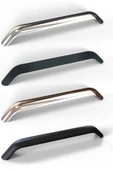Eko Kumru Alüminyum Metal Lüks Modern Mobilya Çekmece Mutfak Dolabı Kulpu Siyah 192mm (5 Adet) - 3