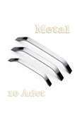 Eko Şahin Alüminyum Metal Lüks Modern Mobilya Çekmece Mutfak Dolabı Kulpu Krom 128mm (10 Adet) - 1