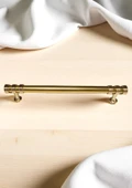 Nesli Alüminyum Metal Lüks Modern Mobilya Çekmece Mutfak Dolabı Kulpu Altın 96mm (5 Adet) - 4