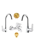 Kare Limra Lavabo,Banyo,Evye Üçlü Set - 1