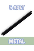 Fulya Alüminyum Metal Lüks Modern Mobilya Çekmece Mutfak Dolabı Kulpu Siyah 96mm (5 Adet) - 1