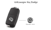 Volkswagen Polo Golf Passat Tiguan Arteon Touareg Caddy Jetta Beetle  Kumanda Logo Çap 14 mm 4 ADET thumbnail 2