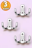 Sucuoğlu Noktalı Askı Portmanto Vestiyer Duvar Dolap Elbise Mobilya Askılığı Metal Askısı Askılık (3 ADET) - 1