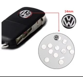 Volkswagen Polo Golf Passat Tiguan Arteon Touareg Caddy Jetta Beetle  Kumanda Logo Çap 14 mm 4 ADET thumbnail 4