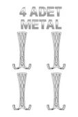 Troy Portmanto Vestiyer Duvar Dolap Elbise Askısı Krom Metal Mobilya Kapı Askılığı Askılık (4 Adet) - 1