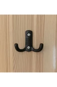 Noktalı Portmanto Vestiyer Duvar Dolap Elbise Askısı Siyah Metal Mobilya Askılığı Askılık (5 Adet) thumbnail 2