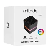 Mikado MD-18BT Siyah DC 5V-USB TF Kartlı Bluetoothlu Led Işklı Şarjlı Speaker - 2