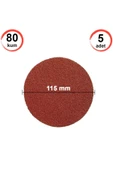 Sucuoğlu 5 Adet Cırt Zımpara Kağıdı El Zımparaları Seti 115 Mm Avuç Içi Spiral Taşlama (80 Kum) - 1