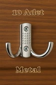 Noktalı Portmanto Vestiyer Duvar Dolap Elbise Askısı Krom Metal Kapı Askılığı Askılık (10 Adet) thumbnail 1