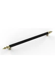Tuana Rustik Alüminyum Metal Lüks Modern Mobilya Çekmece Mutfak Dolabı Kulpu Siyah-Gold 224mm (10 Adet) - 3