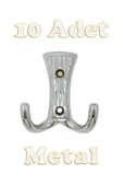 Troy Portmanto Vestiyer Duvar Dolap Elbise Askısı Krom Metal Mobilya Kapı Askılığı Askılık (10 Adet) thumbnail 1