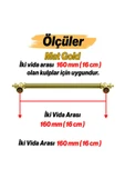 Sucuoğlu Tuğra Metal 160 Mm 16 Cm Mobilya Mutfak Çekmece Dolabı Dolap Kulpu Kulbu Kulpları - Altın - 3 Adet - 3