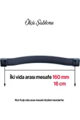Sucuoğlu Akasya 160 mm Krom Metal Mutfak Mobilya Çekmece Mutfak Dolap Dolabı Kulp Kapak Kulbu (5 Adet) - 3
