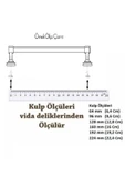 Sucuoğlu Eko Sülün Çekmece Dolap Kapak Kulpu Kulbu 96 Mm Siyah Metal Kulp (3 Adet) - 2