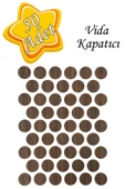 Sucuoğlu Yapışkanlı Vida Gizleme Yapıştırma Vida Tapası Tıpası(100 Adet) - Kahverengi - 1