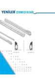 YENİLER Standart Çekmece Kızağı Dolap Çekmece Rayı Beyaz 50 cm (5 Takım) - 3