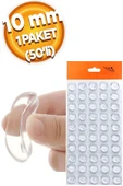 Sucuoğlu Yapışkanlı Mini Silikon Ses Stoperi Çekmece Dolap Kapağı Şeffaf - 10 Mm -50 Adet - 1