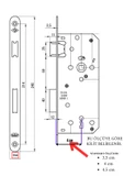 DAF 524 Sessiz Oda Kilidi İç Oda Kapısı Nikel Oval 40 mm - 2