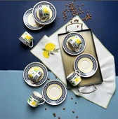 Porser Blue Zest limon Pure 12 Parça Kahve Takımı - 1