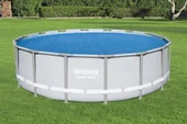 Bestway® 58253 Sera Etkili Solar Havuz Örtüsü - Yuvarlak 4.57 m and 4.88 m Yer Üstü Havuz İçin - 1