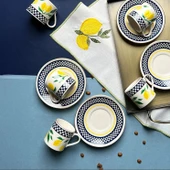 Porser Blue Zest limon Pure 12 Parça Kahve Takımı - 2